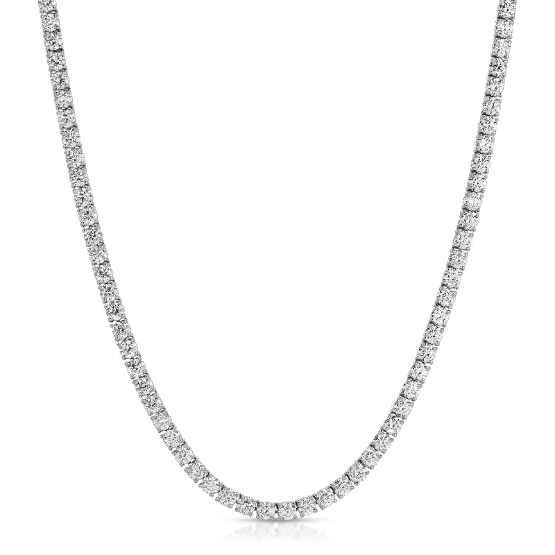 Ladies necklaces creative pieces-Deux Diamond Tennis Necklace, Medium