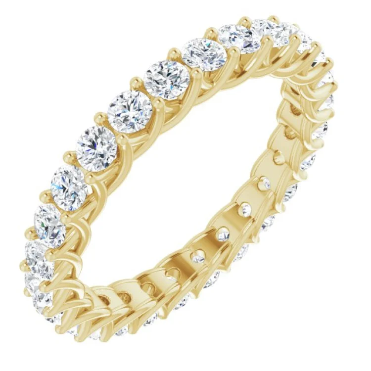 Ladies rings care tips-14K Yellow 1 1/2 CTW Diamond Eternity Band