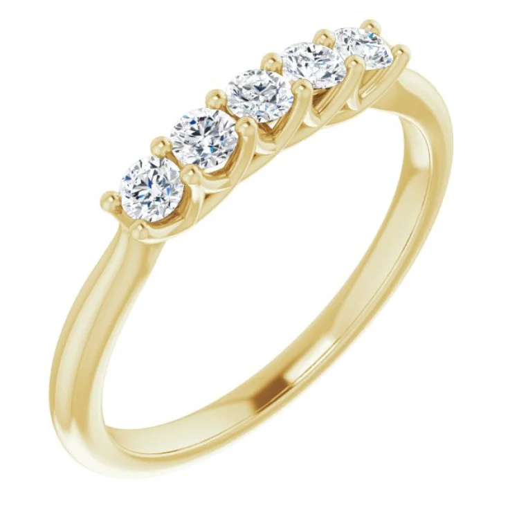 Ladies rings animal themes-14K Yellow 1/3 CTW Natural Diamond Anniversary Band