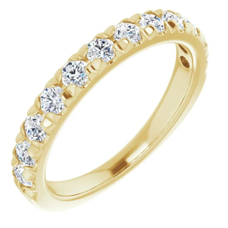 Ladies rings stacking trends-14K Yellow 7/8 CTW Lab-Grown Diamond Anniversry Band