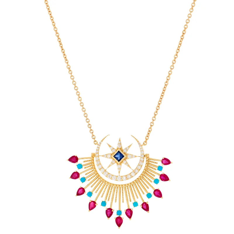 Ladies necklaces engagement gifts-Maxi Cosmic Love Necklace