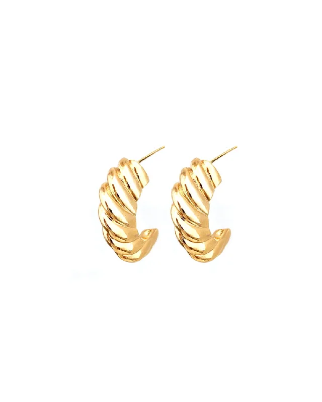 Ladies earrings online shopping-Cresson Gold Earrings