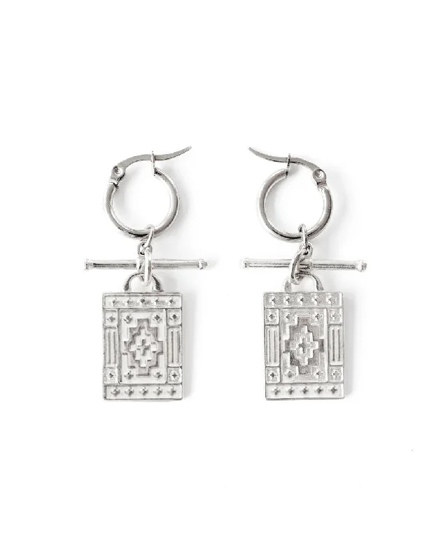 Ladies earrings hypoallergenic-Navi Silver Earrings