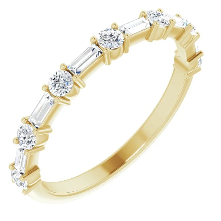 Ladies rings Mother’s Day-14K Yellow 1/2 CTW Natural Diamond Anniversary Band