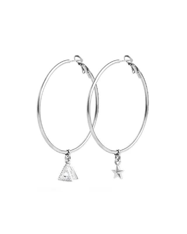 Ladies earrings gift choices-Starlight Silver Earrings