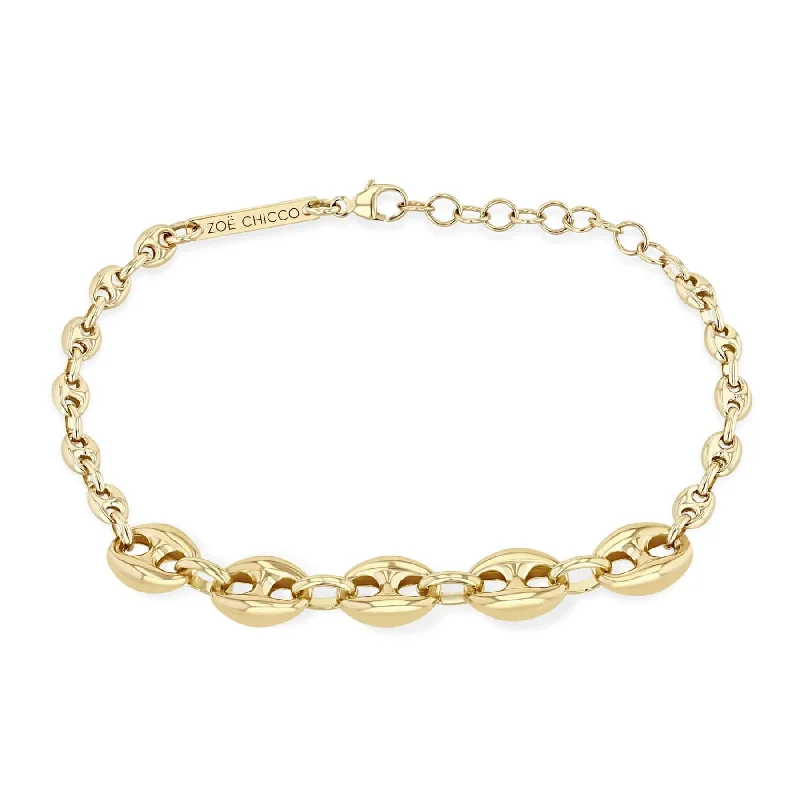 Ladies bracelets sentimental value-14k Mariner Station Chain Bracelet