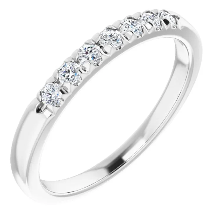 Ladies rings subtle luxury-14K White 1/4 CTW Lab-Grown Diamond Anniversary Band