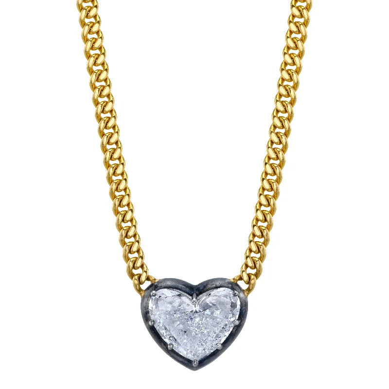 Ladies necklaces price range-Diamond Heart Necklace