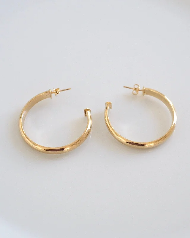 Ladies earrings e-commerce sites-Imogen large hoop earrings