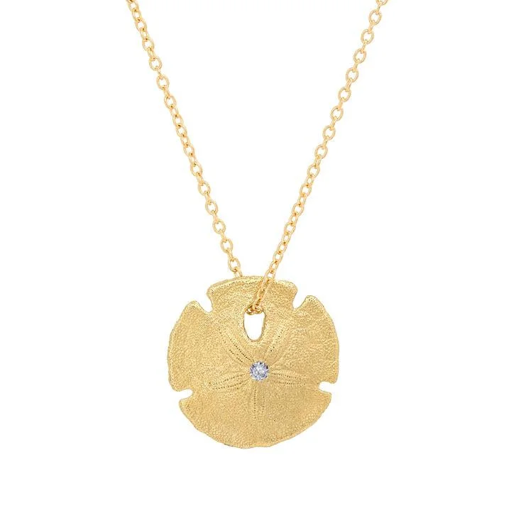 Ladies necklaces standout pieces-Small Sand Dollar Necklace