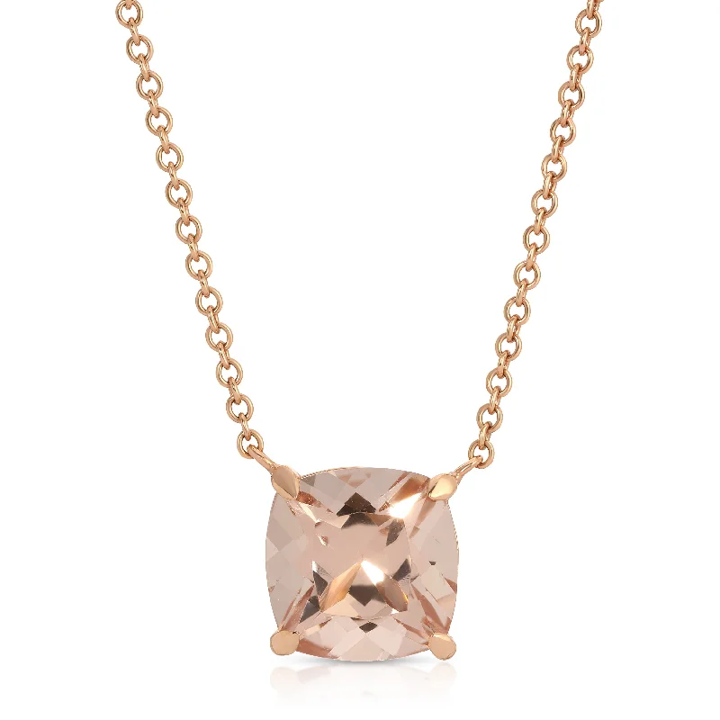 Ladies necklaces cute accents-Morganite Necklace