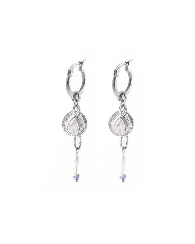 Ladies earrings lightweight picks-Renaud Silver Earrings