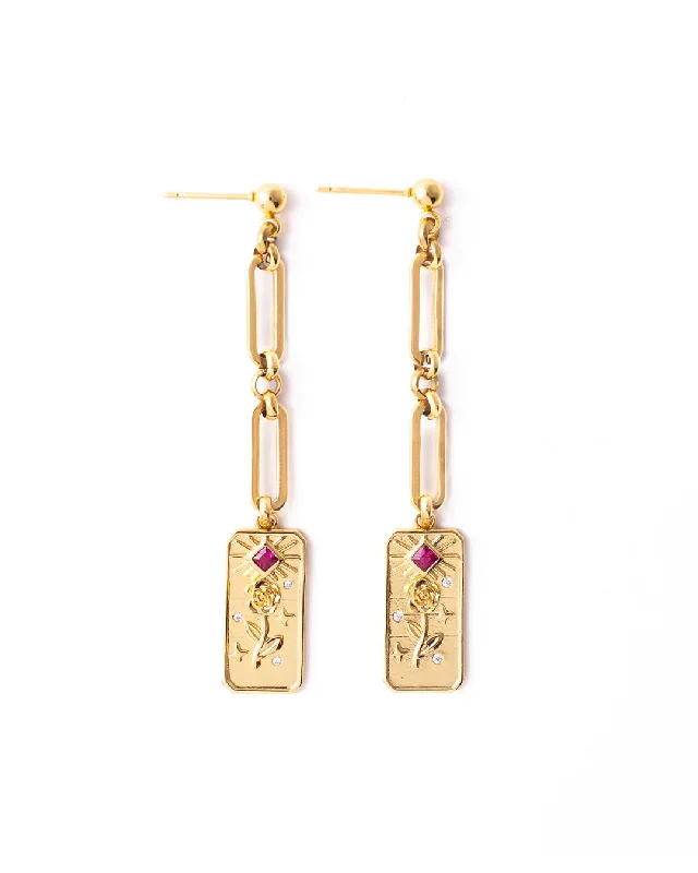 Ladies earrings e-commerce sites-Rosato Gold Earrings