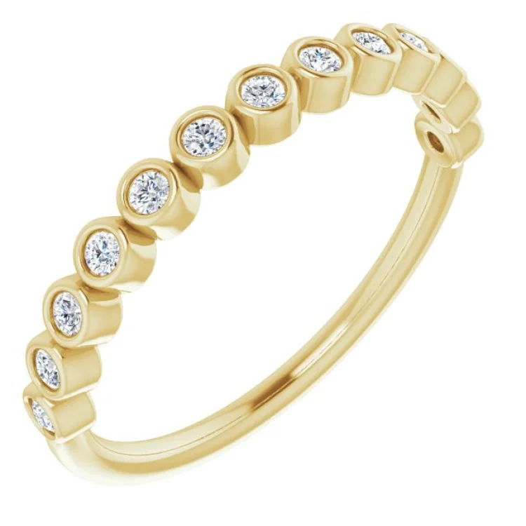 Ladies rings celebrity trends-14K Yellow 1/5 CTW Lab-Grown Diamond Anniversary Band