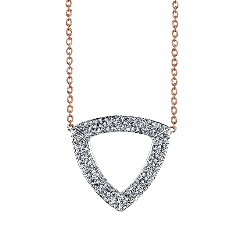 Ladies necklaces sentimental value-Multi-tone Diamond Trilogy Necklace