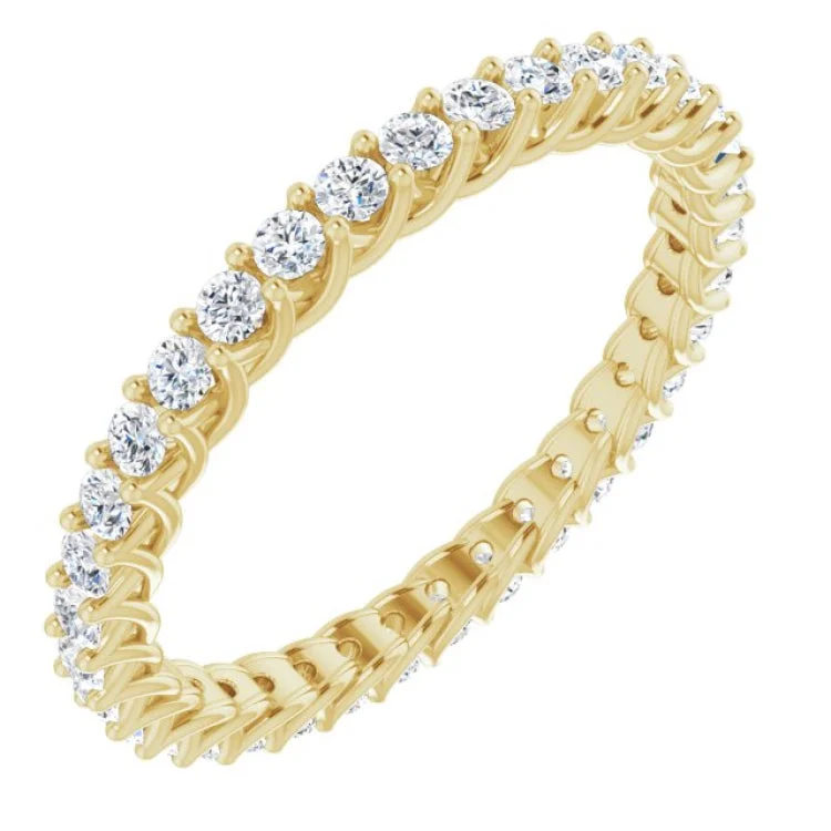 Ladies rings group designs-14K Yellow 5/8 CTW Diamond Eternity Band