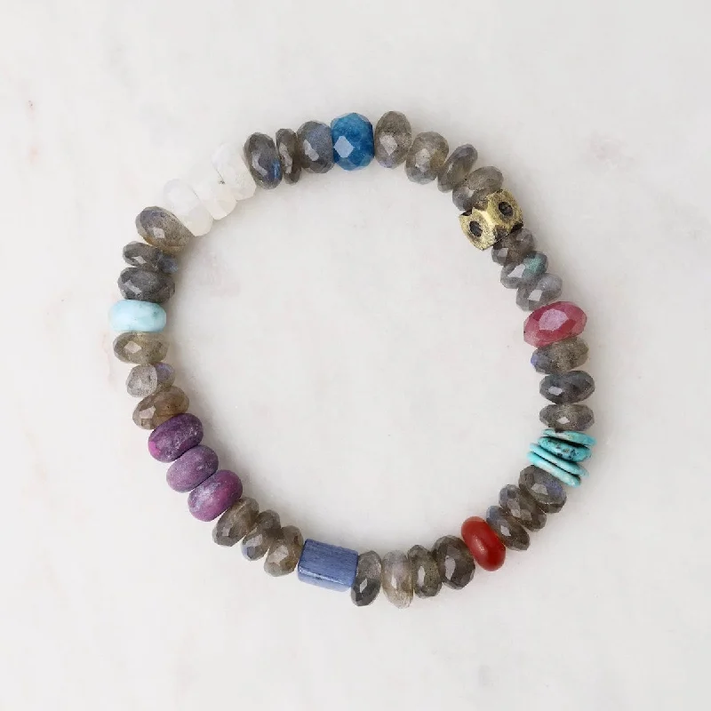 Ladies bracelets proposal surprises-Labradorite & Kyanite Bracelet