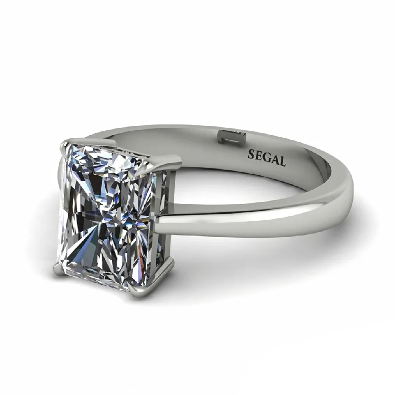 Ladies engagement rings dainty designs-Emerald Cut Diamond 14K Gold Engagement Ring - Heidi No. 3