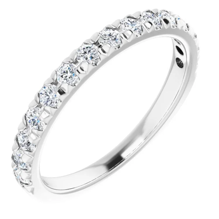 Ladies rings custom designs-14K White 1/2 CTW Lab-Grown Diamond Anniversary Band