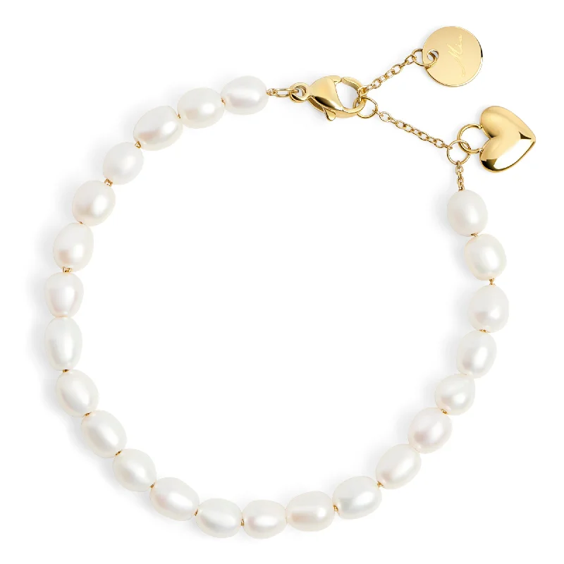 Ladies bracelets luxury brands-Papaya Pearl Bracelet