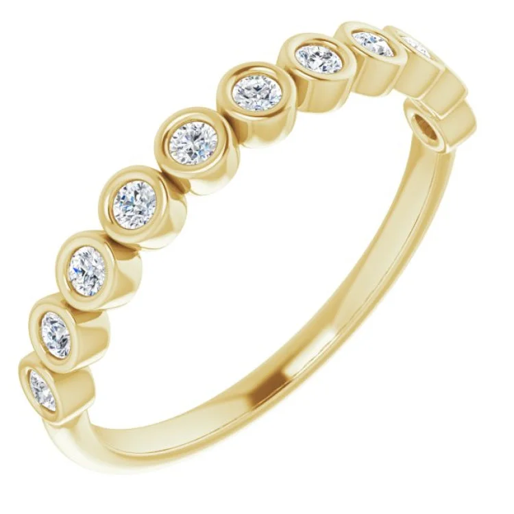 Ladies rings e-commerce sites-14K Yellow 1/5 CTW Natural Diamond Anniversary Band