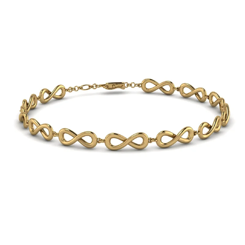 Ladies bracelets titanium options-Infinity Gold Bracelet - Tenley No. 1