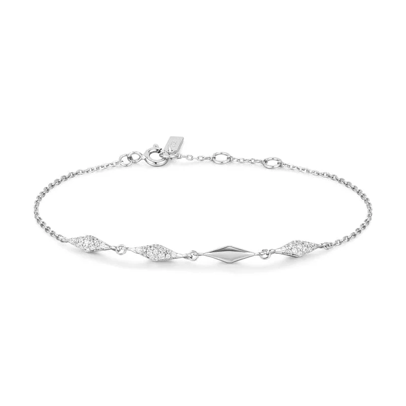 Ladies bracelets bangle styles-Silver Multi Sparkle Bracelet