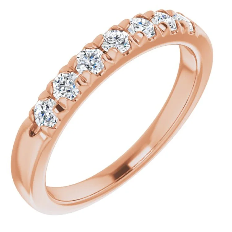 Ladies rings animal themes-14K Rose 3/8 CTW Natural Diamond Anniversary Band