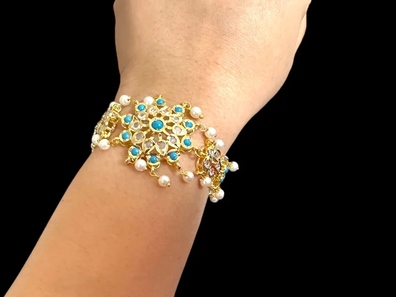 Ladies bracelets Mother’s Day-Amal hyderabadi bracelet in turquoise   ( READY TO SHIP )