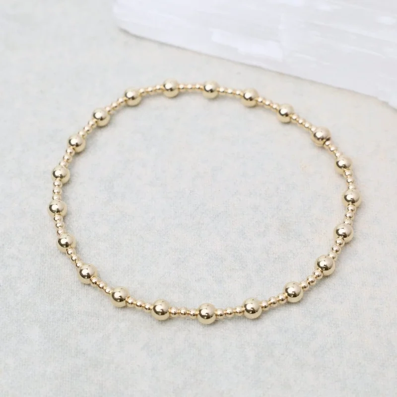 Ladies bracelets gold designs-Angelina Bead Bracelet in Gold, Silver, or Mixed