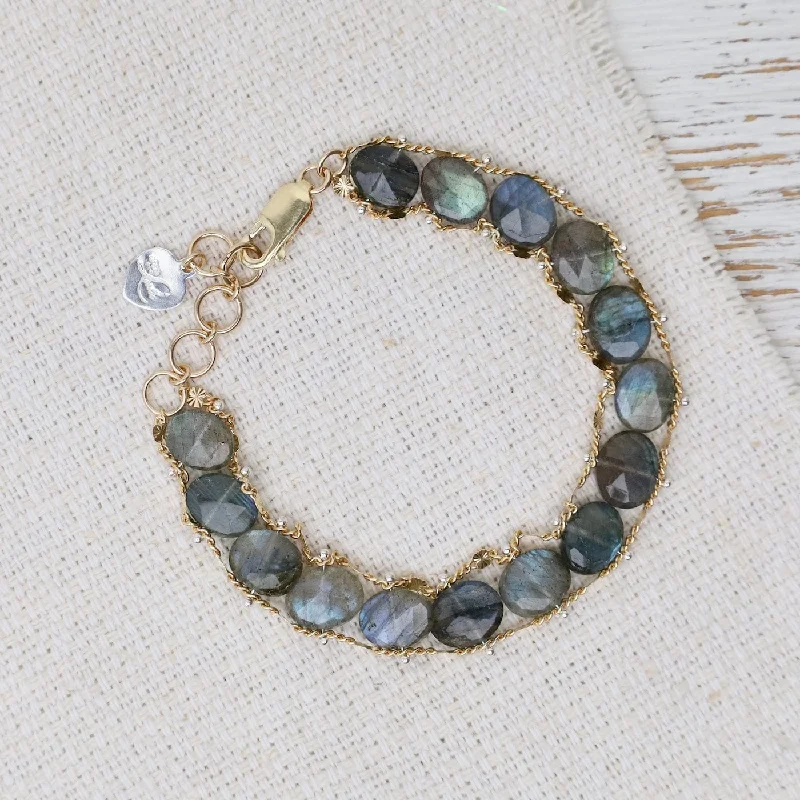 Ladies bracelets discount deals-Labradorite Helix Bracelet