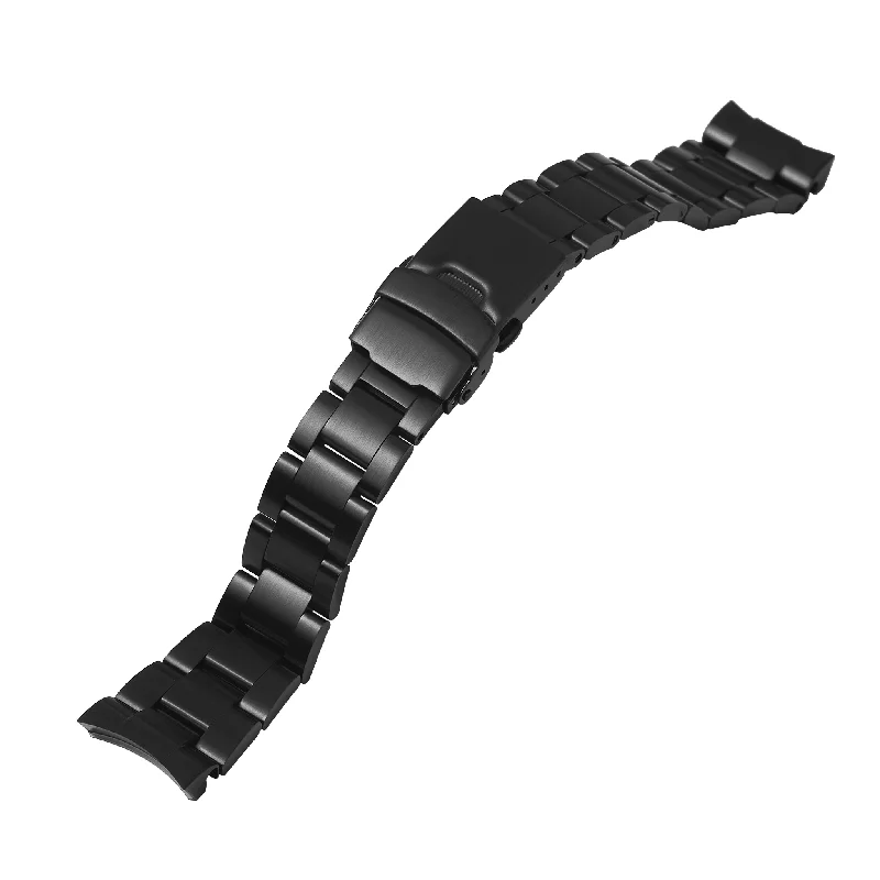 Ladies bracelets standout designs-NMK926/935 Nautilus Watch Bracelet: Oyster Black Brushed Finish