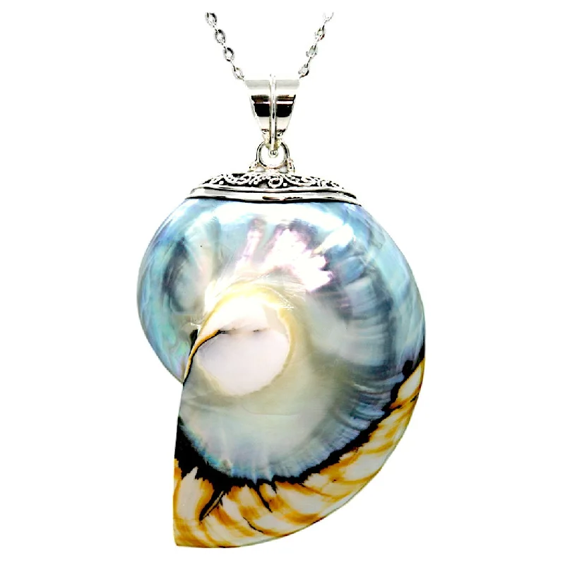 Ladies necklaces unique designs-Tiger Natural Nautilus Pearl Shell Necklace