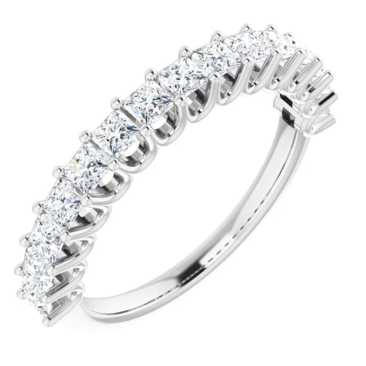 Ladies rings elegant looks-Platinum 5/8 CTW Lab-Grown Diamond Anniversary Band