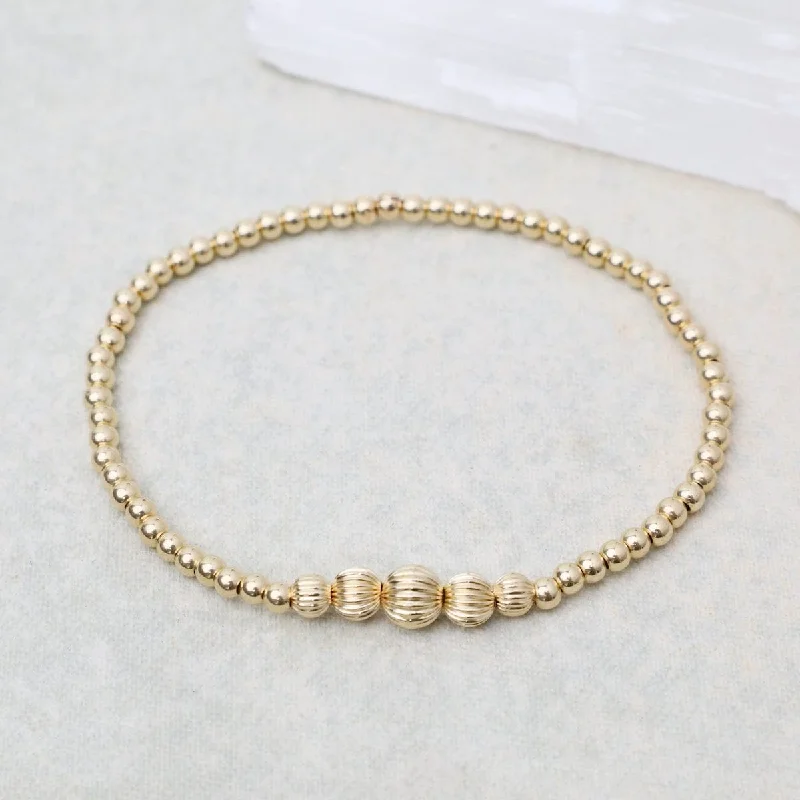 Ladies bracelets latest styles-Victoria Gold Filled Bead Bracelet