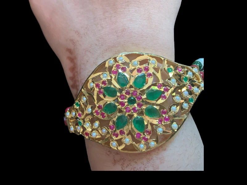 Ladies bracelets e-commerce sites-Jadau bracelet - ruby emerald   ( READY TO SHIP )