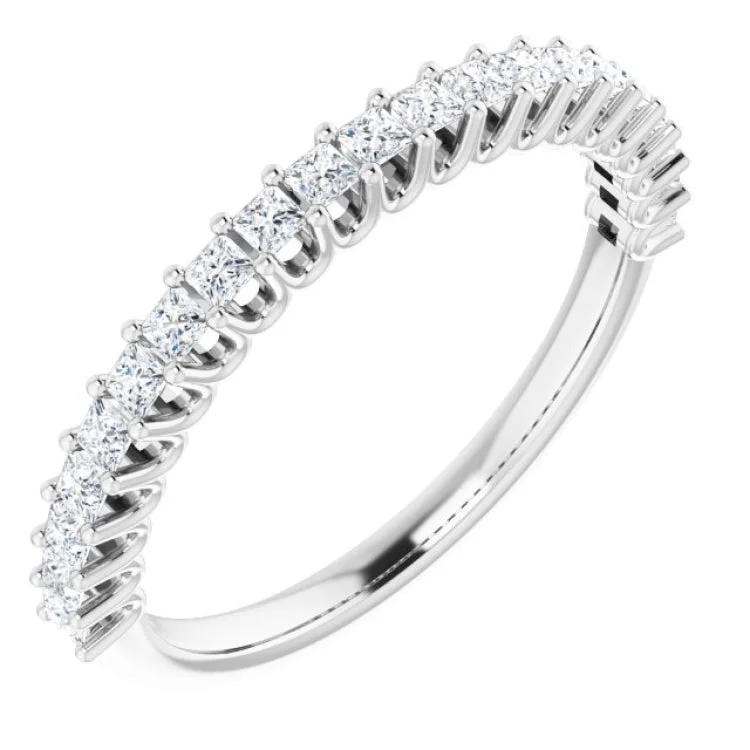 Ladies rings age suitability-14K White 1/3 CTW Lab-Grown Diamond Anniversary Band