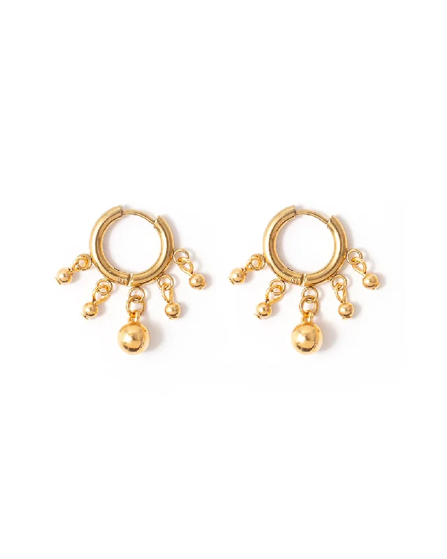 Ladies earrings memory keepsakes-Lorno Gold Earrings