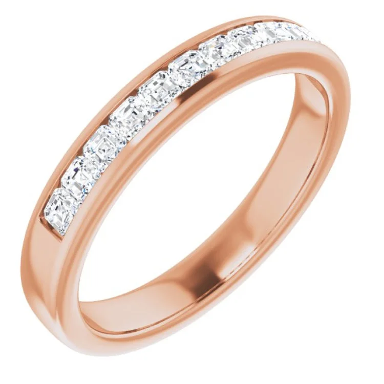 Ladies rings social media trends-14K Rose 3/4 CTW Natural Diamond Band