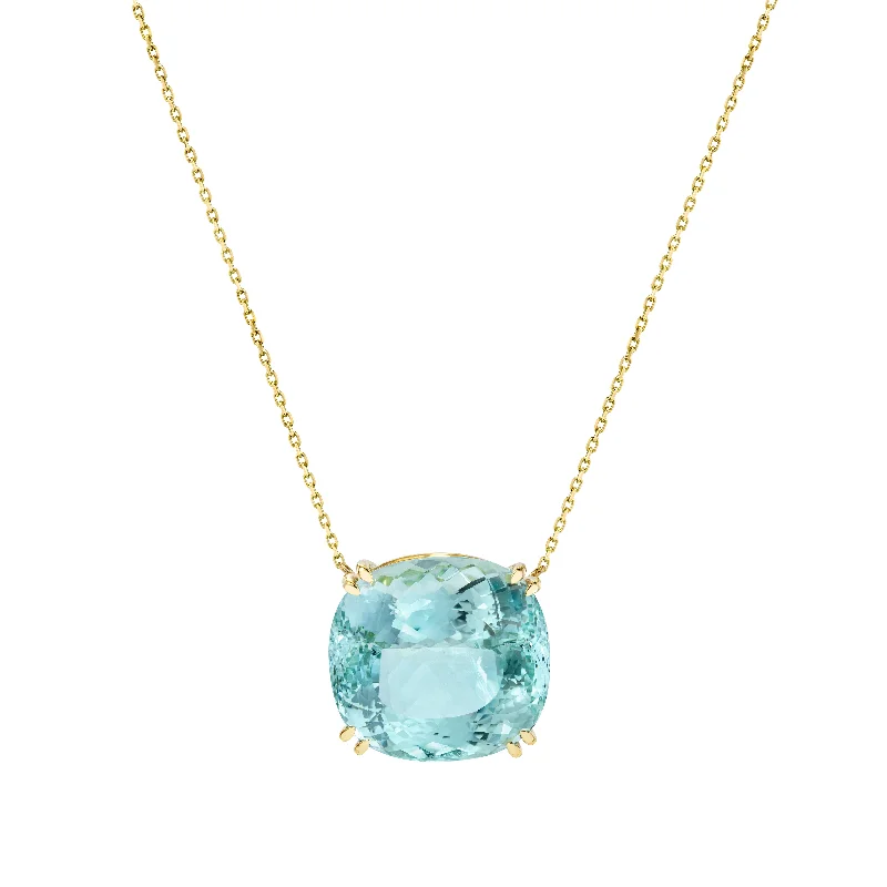 Ladies necklaces star accents-Aqua Pond Necklace