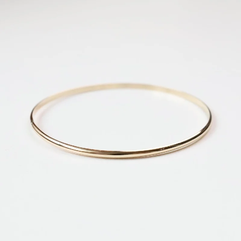 Ladies bracelets white gold-Thin Gold Filled Bangle Bracelet