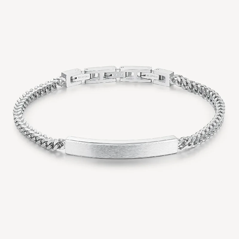 Ladies bracelets casual vibes-Stainless Steel ID Bracelet