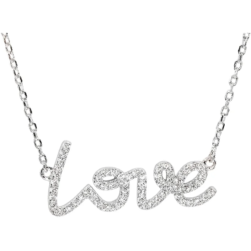 Ladies necklaces synthetic jewels-Love Necklace