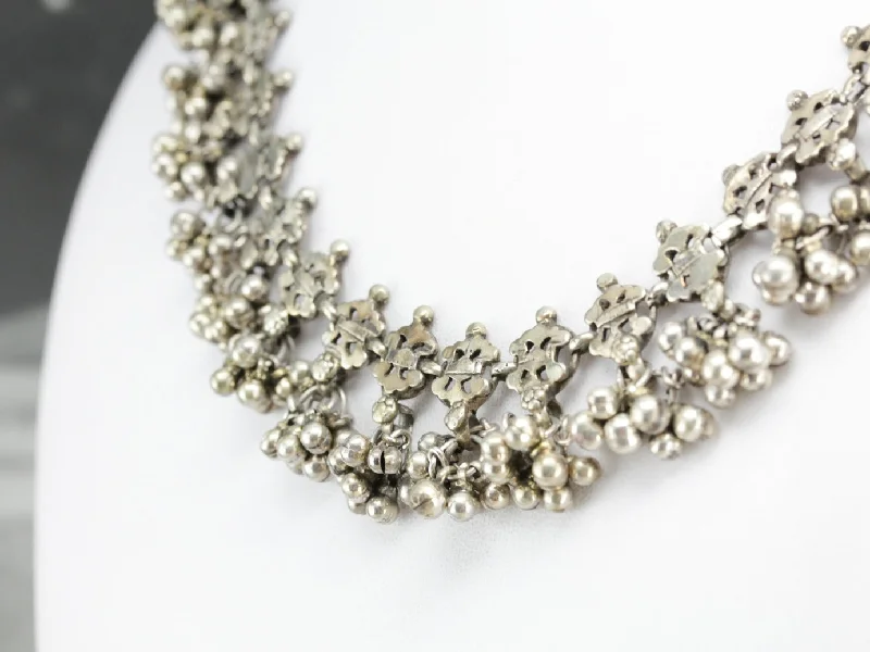 Ladies necklaces bridal essentials-Vintage Sir Lankan Silver Necklace