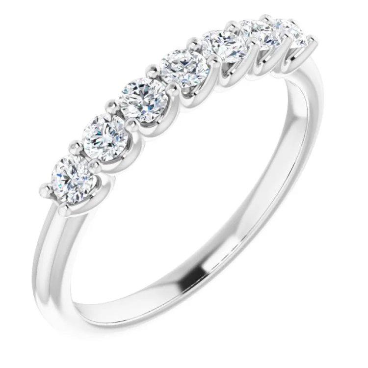 Ladies rings sentimental value-Platinum 3/8 CTW Natural Diamond Anniversary Band