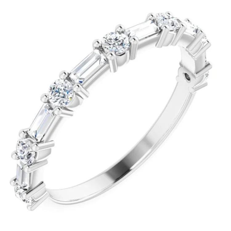 Ladies rings viral picks-Platinum 5/8 CTW Natural Diamond Anniversary Band