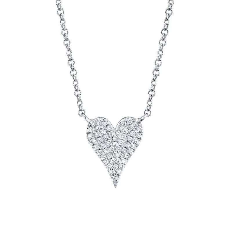 Ladies necklaces social media trends-18" 0.11 ctw Diamond Stationary Pendant Necklace