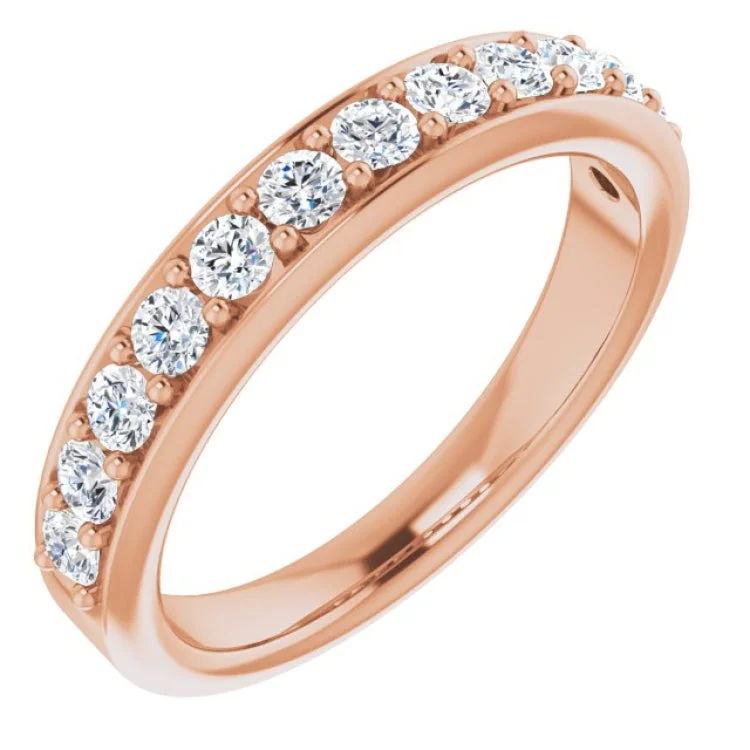 Ladies rings limited editions-14K Rose 5/8 CTW Natural Diamond Anniversary Band