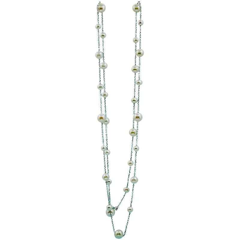 Ladies necklaces designer labels-Crémeuse Pearl Necklace