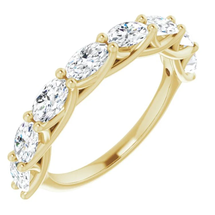 Ladies rings diamond accents-14K Yellow 2 CTW Natural Diamond Anniversary Band